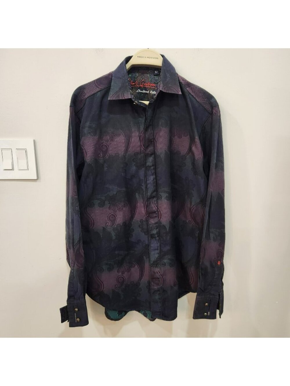 Vintage Robert Graham Shirt Mens M Black Limited Edition Flip Cuff #370 / 722